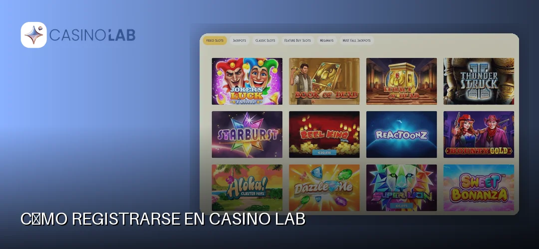 Cómo registrarse en Casino Lab