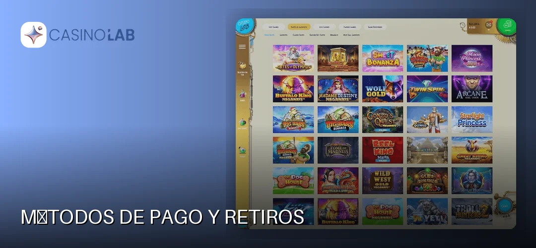 Métodos de pago y retiros